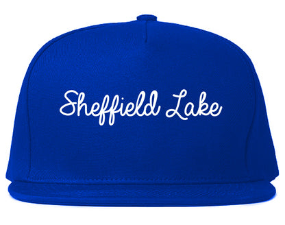 Sheffield Lake Ohio OH Script Mens Snapback Hat Royal Blue