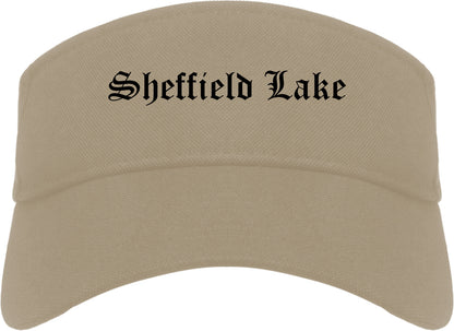 Sheffield Lake Ohio OH Old English Mens Visor Cap Hat Khaki