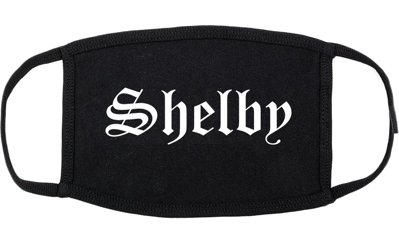 Shelby North Carolina NC Old English Cotton Face Mask Black