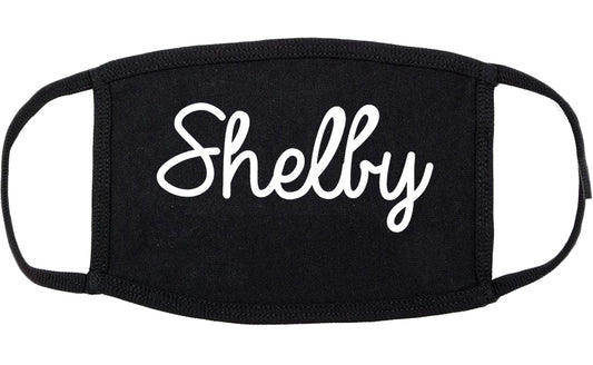 Shelby Ohio OH Script Cotton Face Mask Black