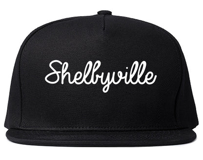 Shelbyville Illinois IL Script Mens Snapback Hat Black