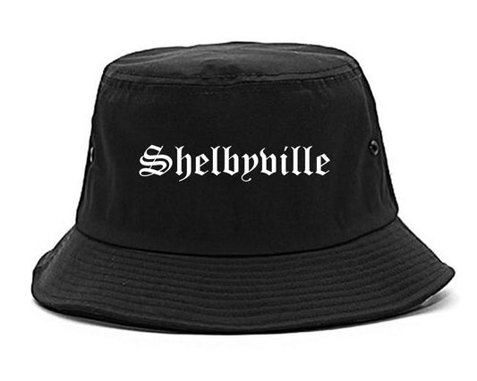 Shelbyville Indiana IN Old English Mens Bucket Hat Black