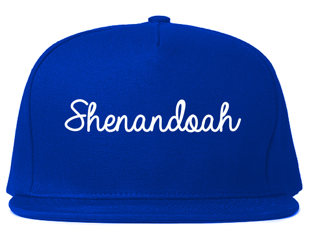 Shenandoah Pennsylvania PA Script Mens Snapback Hat Royal Blue