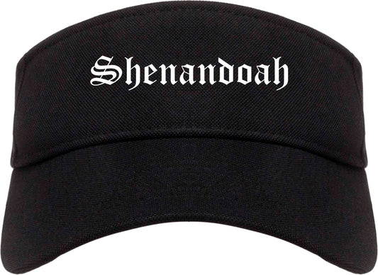 Shenandoah Pennsylvania PA Old English Mens Visor Cap Hat Black