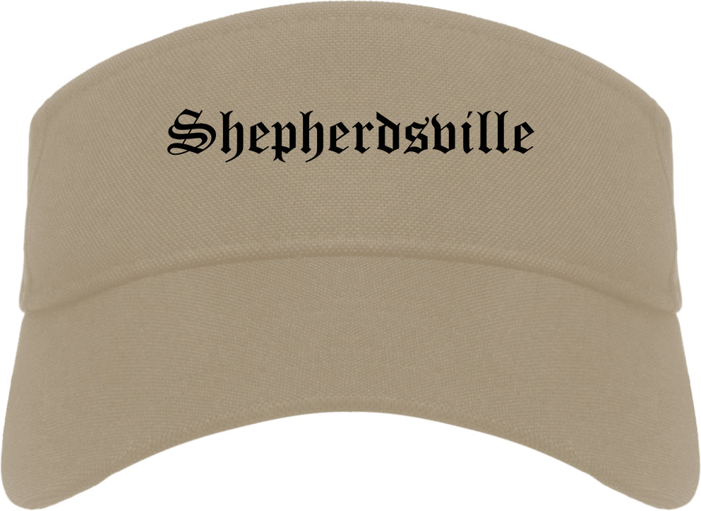 Shepherdsville Kentucky KY Old English Mens Visor Cap Hat Khaki