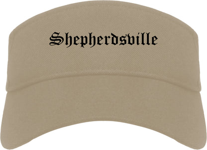 Shepherdsville Kentucky KY Old English Mens Visor Cap Hat Khaki
