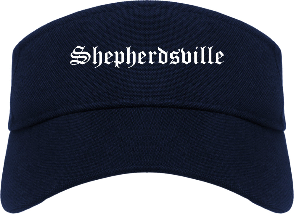 Shepherdsville Kentucky KY Old English Mens Visor Cap Hat Navy Blue