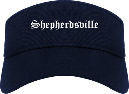 Shepherdsville Kentucky KY Old English Mens Visor Cap Hat Navy Blue