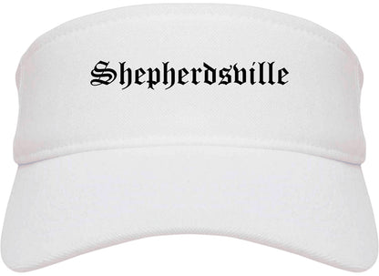 Shepherdsville Kentucky KY Old English Mens Visor Cap Hat White