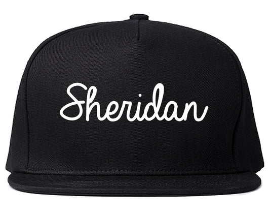 Sheridan Arkansas AR Script Mens Snapback Hat Black