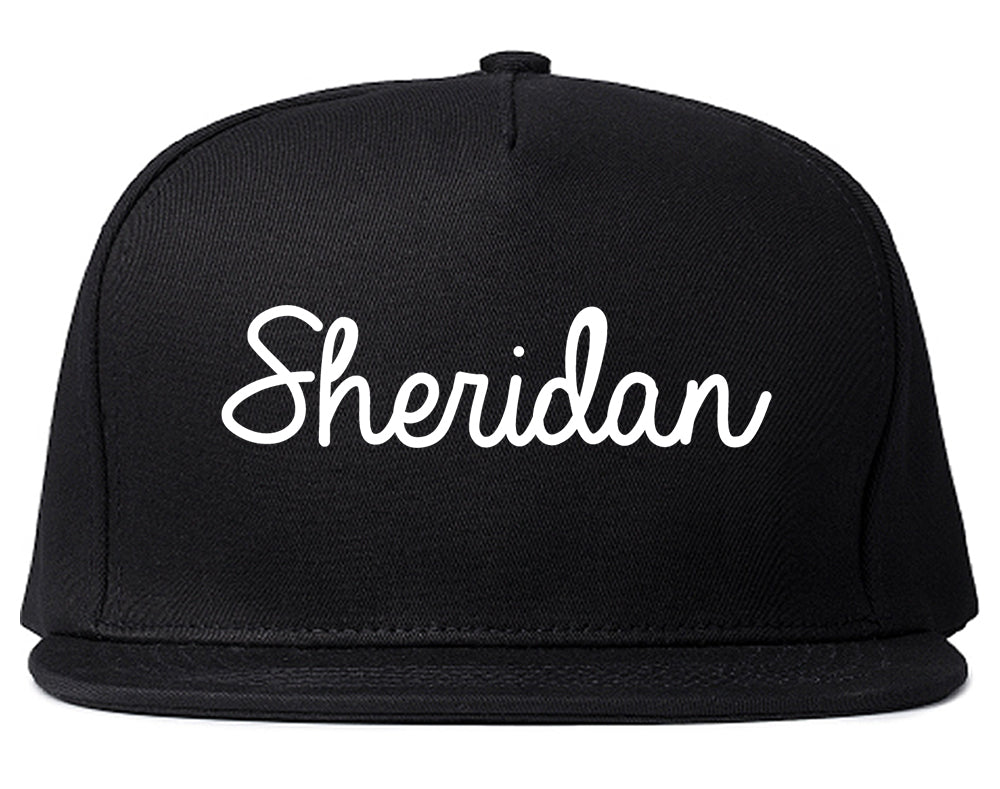 Sheridan Oregon OR Script Mens Snapback Hat Black