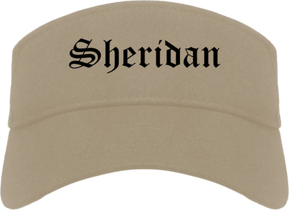 Sheridan Oregon OR Old English Mens Visor Cap Hat Khaki