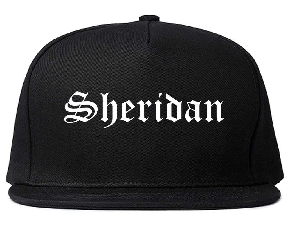 Sheridan Wyoming WY Old English Mens Snapback Hat Black