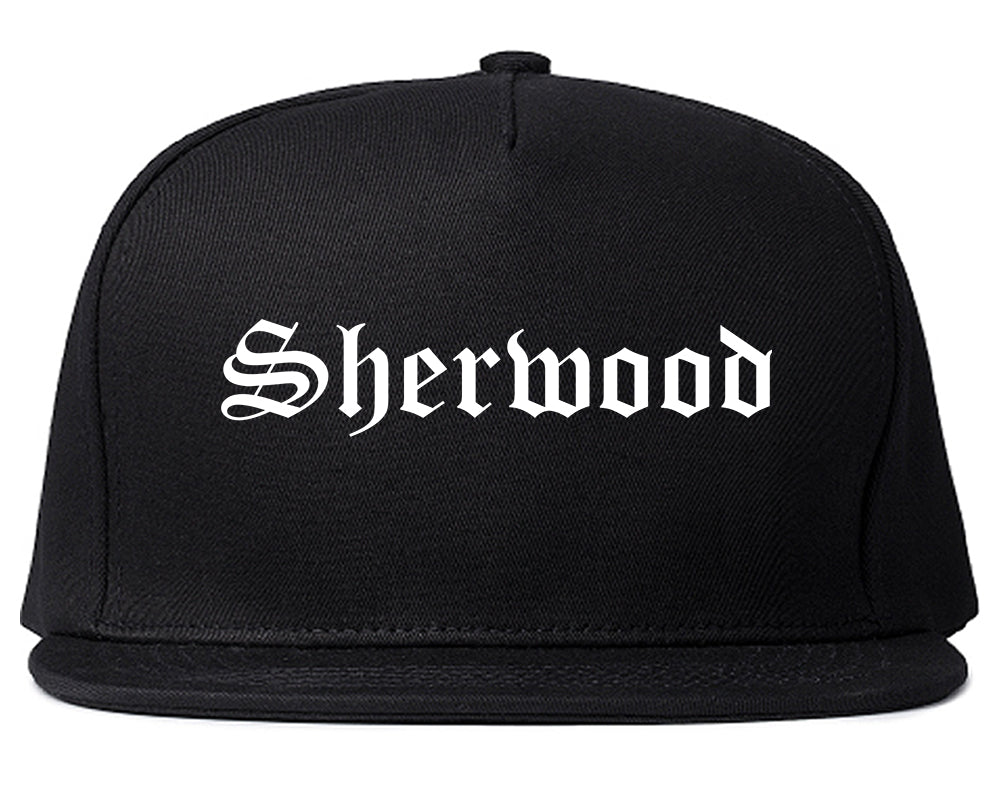 Sherwood Arkansas AR Old English Mens Snapback Hat Black