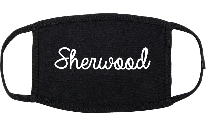 Sherwood Arkansas AR Script Cotton Face Mask Black