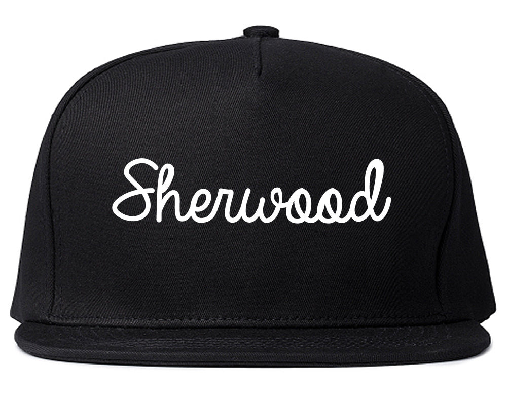 Sherwood Arkansas AR Script Mens Snapback Hat Black