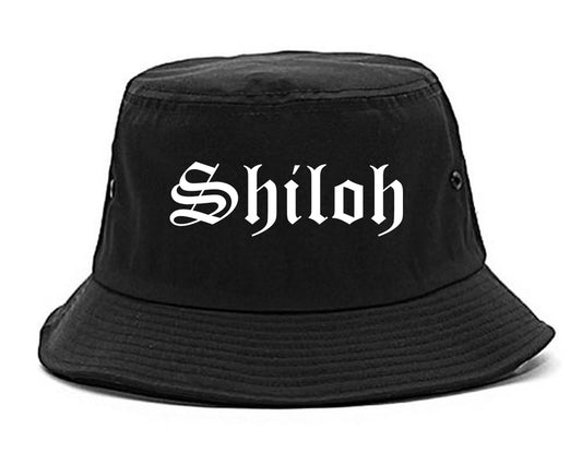 Shiloh Illinois IL Old English Mens Bucket Hat Black