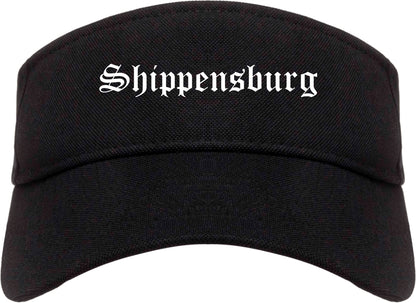 Shippensburg Pennsylvania PA Old English Mens Visor Cap Hat Black