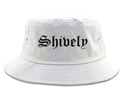 Shively Kentucky KY Old English Mens Bucket Hat White