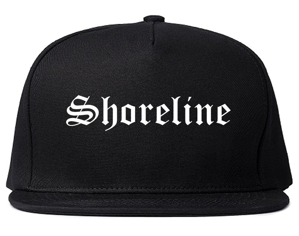 Shoreline Washington WA Old English Mens Snapback Hat Black