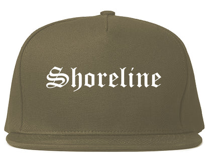 Shoreline Washington WA Old English Mens Snapback Hat Grey