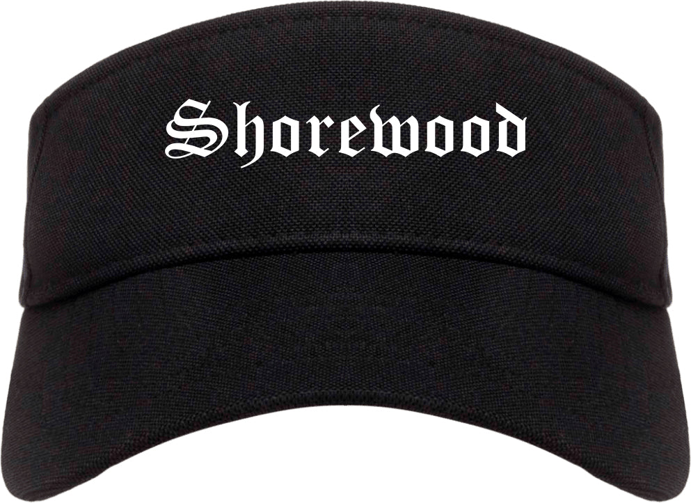 Shorewood Minnesota MN Old English Mens Visor Cap Hat Black