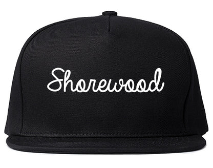 Shorewood Wisconsin WI Script Mens Snapback Hat Black