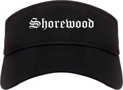 Shorewood Wisconsin WI Old English Mens Visor Cap Hat Black