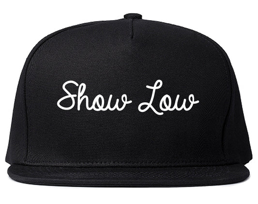 Show Low Arizona AZ Script Mens Snapback Hat Black
