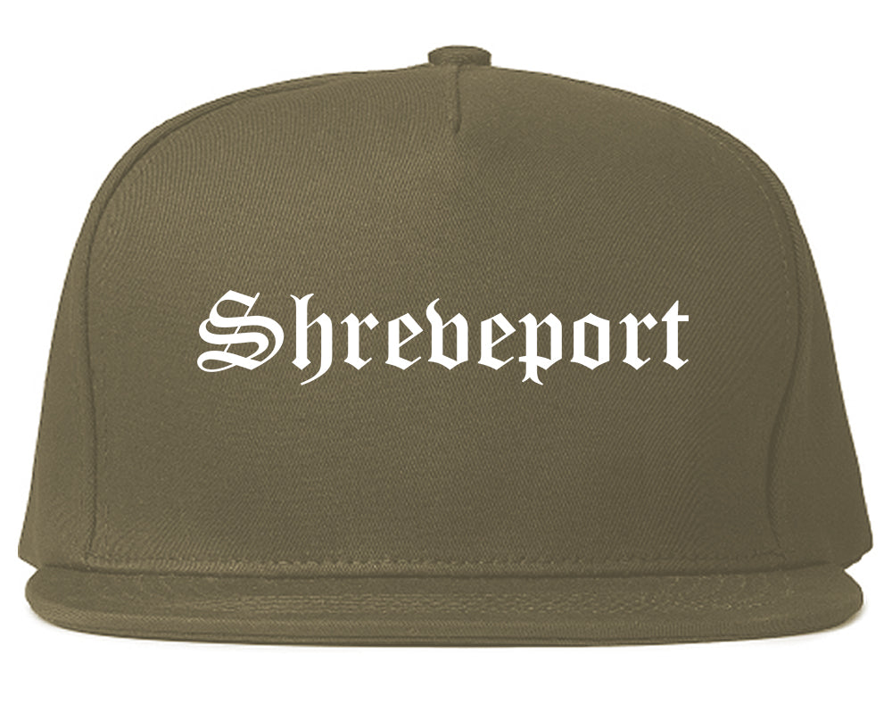 Shreveport Louisiana LA Old English Mens Snapback Hat Grey