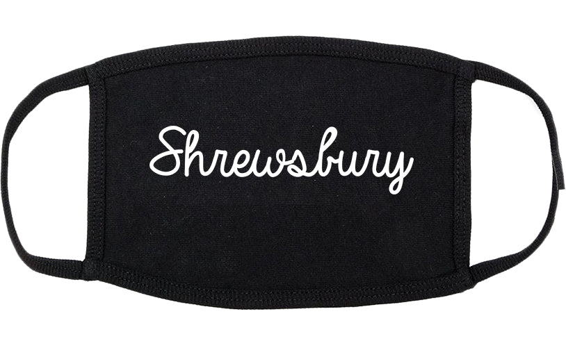 Shrewsbury Missouri MO Script Cotton Face Mask Black