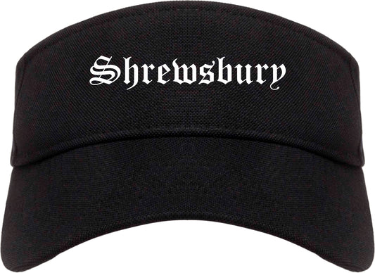 Shrewsbury Missouri MO Old English Mens Visor Cap Hat Black