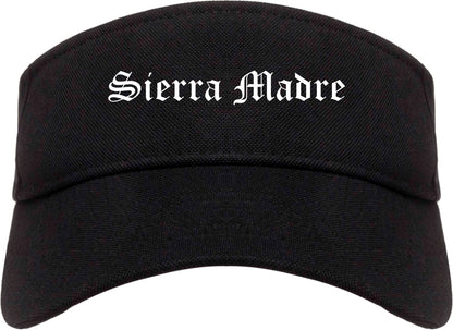Sierra Madre California CA Old English Mens Visor Cap Hat Black