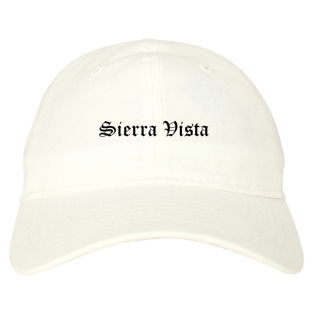 Sierra Vista Arizona AZ Old English Mens Dad Hat Baseball Cap White