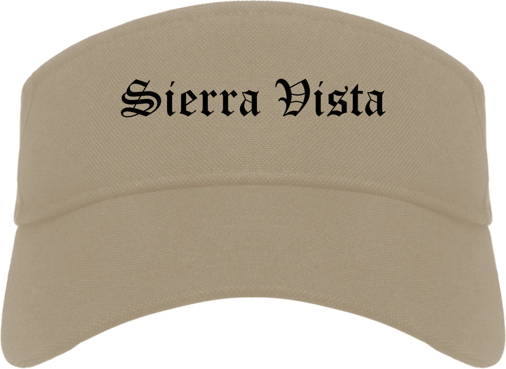 Sierra Vista Arizona AZ Old English Mens Visor Cap Hat Khaki