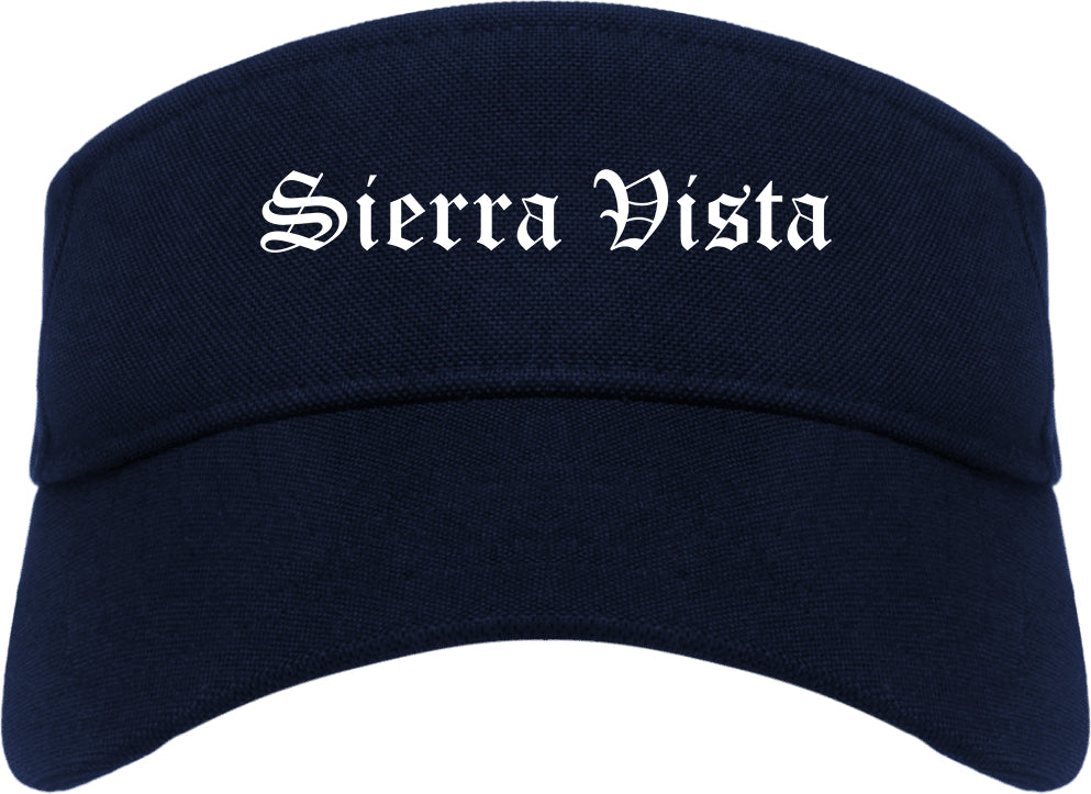 Sierra Vista Arizona AZ Old English Mens Visor Cap Hat Navy Blue
