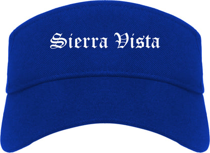 Sierra Vista Arizona AZ Old English Mens Visor Cap Hat Royal Blue