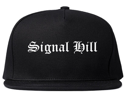 Signal Hill California CA Old English Mens Snapback Hat Black