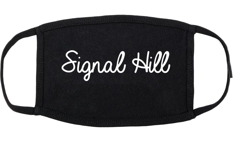 Signal Hill California CA Script Cotton Face Mask Black