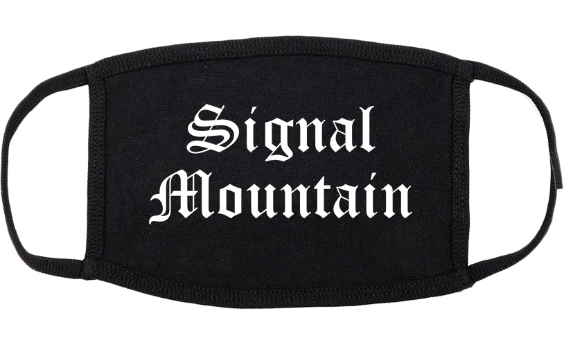 Signal Mountain Tennessee TN Old English Cotton Face Mask Black