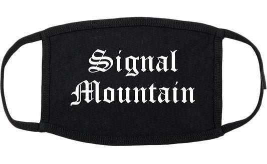Signal Mountain Tennessee TN Old English Cotton Face Mask Black