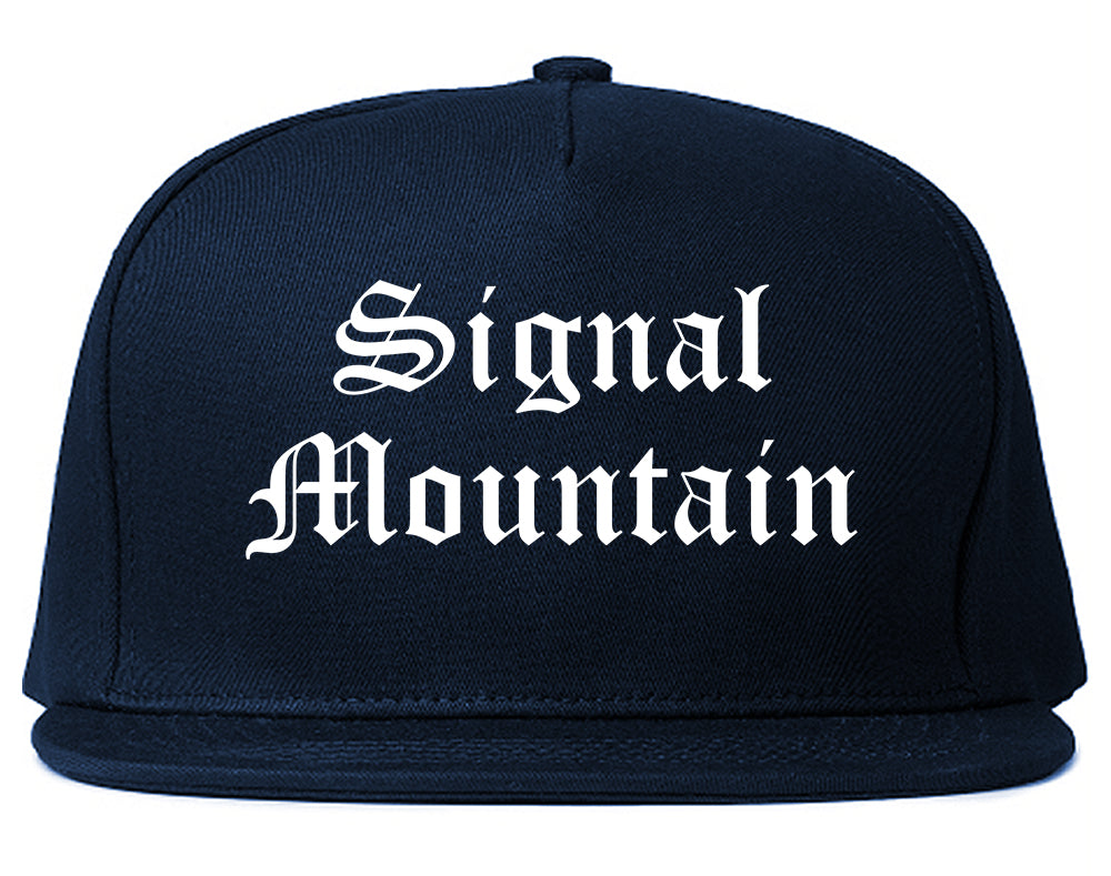 Signal Mountain Tennessee TN Old English Mens Snapback Hat Navy Blue