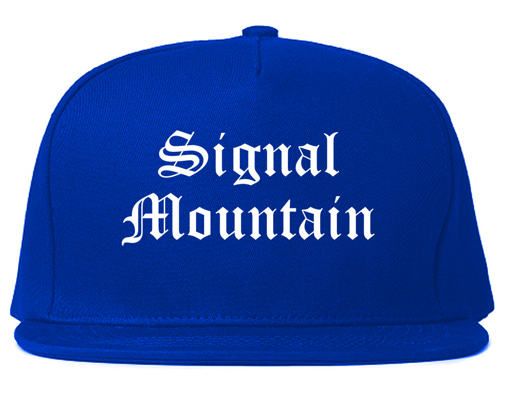 Signal Mountain Tennessee TN Old English Mens Snapback Hat Royal Blue