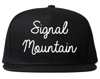 Signal Mountain Tennessee TN Script Mens Snapback Hat Black