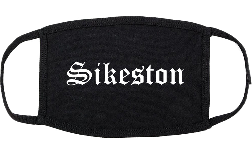 Sikeston Missouri MO Old English Cotton Face Mask Black