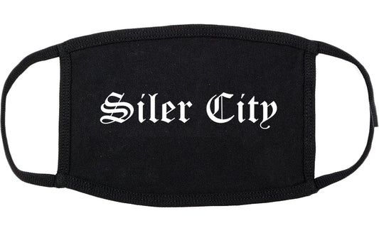 Siler City North Carolina NC Old English Cotton Face Mask Black