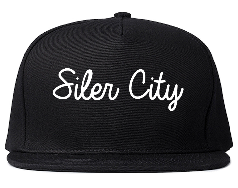 Siler City North Carolina NC Script Mens Snapback Hat Black