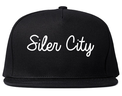 Siler City North Carolina NC Script Mens Snapback Hat Black