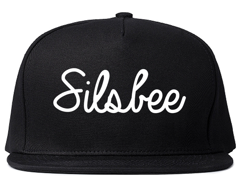 Silsbee Texas TX Script Mens Snapback Hat Black
