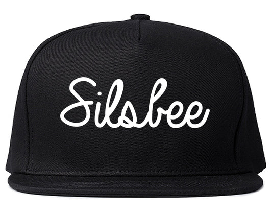 Silsbee Texas TX Script Mens Snapback Hat Black